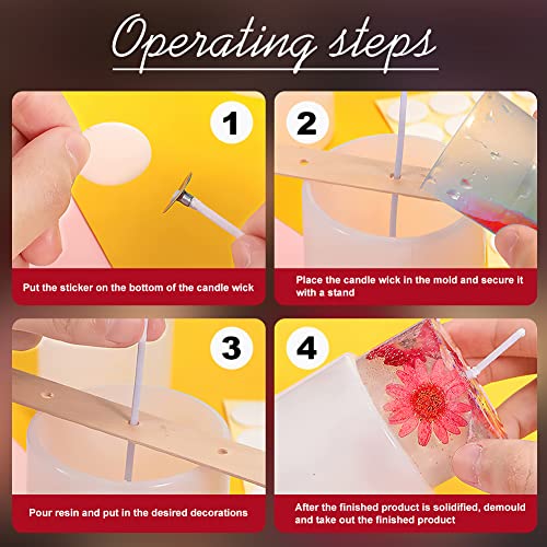 Stampo per Candele in Silicone 6 Pezzi, Stampi per...