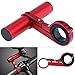 JPOJPO Bike Handlebar Extender Extension Bracket Clamp for Bicycle Speedometer Headlight Light Lamp Holder Aluminum Alloy 10mm red