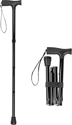 Miniatura 2 de TheraCare - Bastón plegable ajustable de 33 a 37 pulgadas de altura, capacidad de peso de 300 libras de 299.8 lbs, aluminio resistente y ligero, se