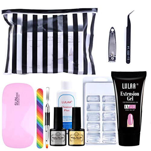 BRISEZZ Kit Di Estensione Per Generatore Di Gel Per Unghie In Gel Uv Set Lampada Per Smalto Per Gel Per Lampada A Led Set, Colla Per Estensione Uv Quick Nail Set Di Guarnizioni In Gomma Inferiore (D)