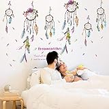 HO BEAR 2Pcs/Set Colorful Feather Dream Catcher Home Kitchen Room Door Wall Decor Creative Flower...