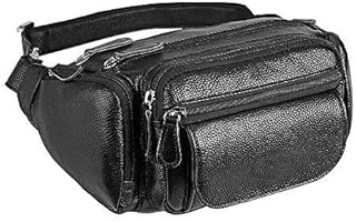 TIDING Genuine Leather Fanny Pack for Men Multifunction Waist Bag Outdoor Travel Camping Crossbody