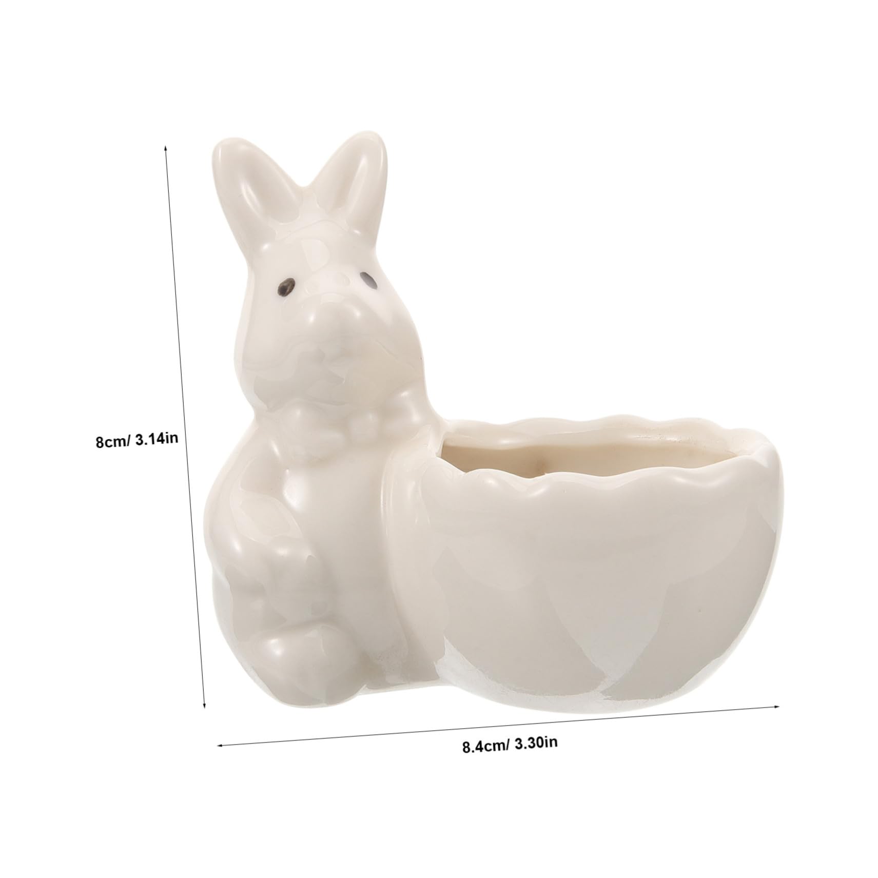 CIYODO Bunny Egg Cup Holder Ceramic Egg Display Stand for Boiled Eggs Chic and Practical Design for Home Decor for Living Room Decoration