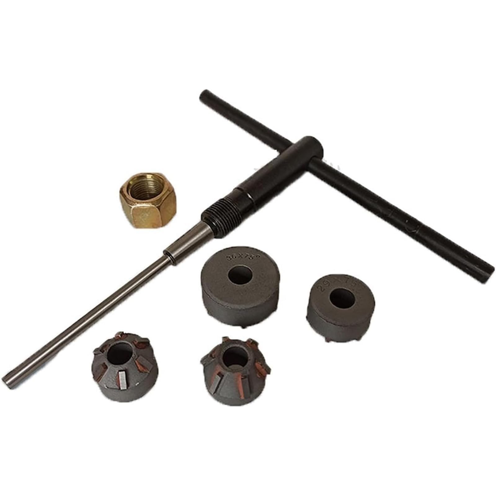 Lot de 34 alésoirs universels pour siège de soupape automobile et outils de meulage pour l'entretien du moteur, kit de réparation de précision de 22 à 38 mm