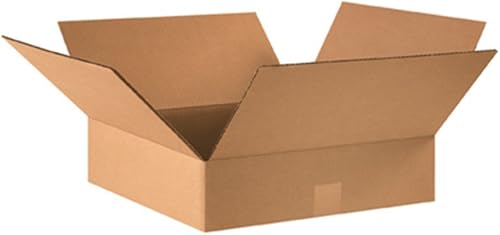AVIDITI Cajas de envío planas de 16 pulgadas de largo x 16 pulgadas de ancho x 4 pulgadas de alto (paquete de 25 unidades) Caja de cartón corrugado