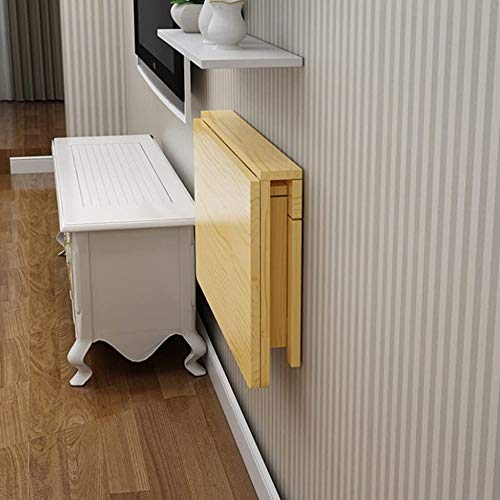 Escritorio abatible de madera maciza con diseño flotante elegante 5
