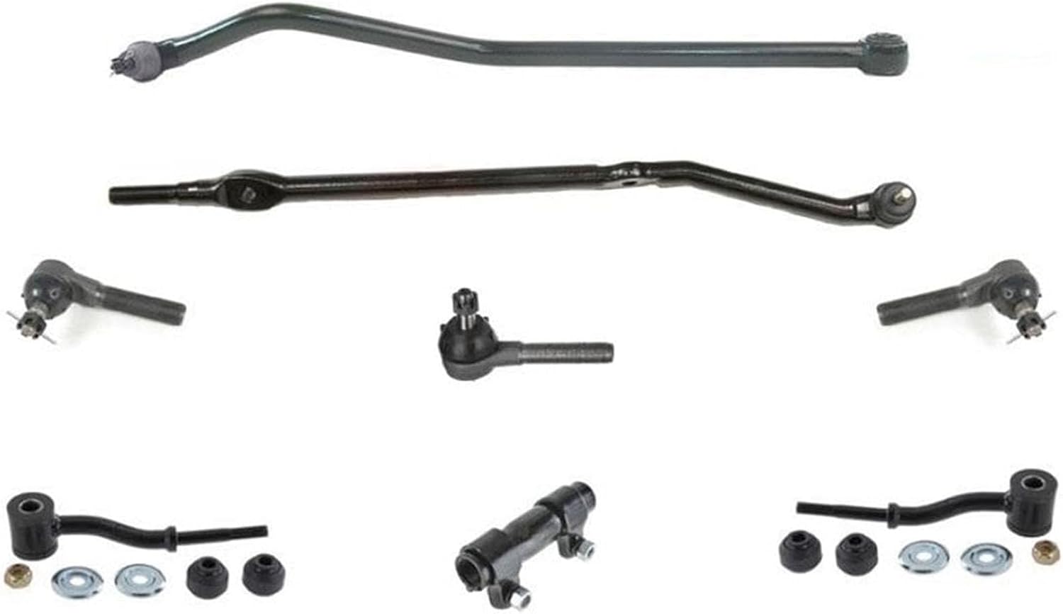 84-90 Cherokee & Wagoneer Drag Link Tie Rod Track Bar 8Pc Kit REF# DS1147 DS1046