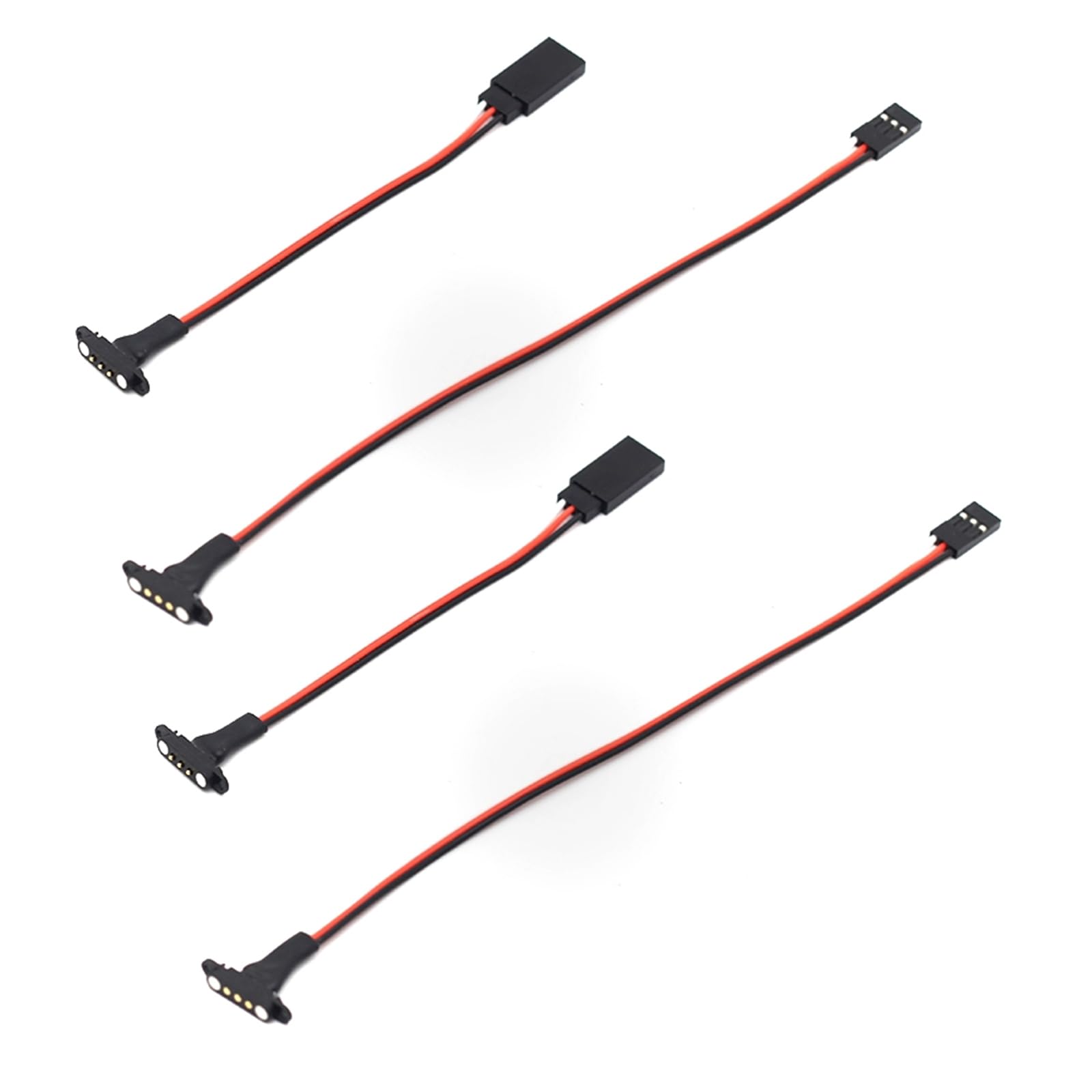 1sets 3Pin Magnetic Snap-on JR Extension Cable for RC Cars Models,Trucks Robotics DIY Electronics,Remote Control lamp Group Magnetic Suction Extension Cable,Quick disassembly Connector (20cm)