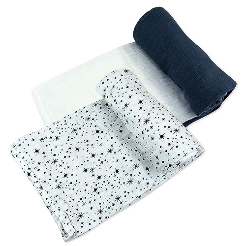 Image of HonestBaby Baby 100% Organic Cotton Swaddle Receiving Blankets (2 Pack)
