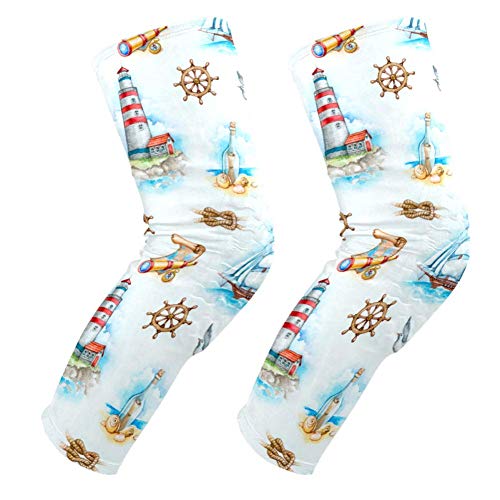 Genouillères aquarelle voilier et phare pour soulager les genoux sensibles homme femme