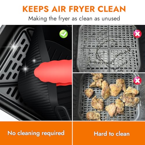 Forros de silicona GINOYA para freidora de aire de 2L y mini accesorios de cocina 5
