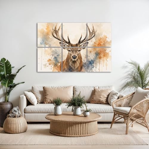 Paneles acústicos decorativos 6 unidades LAMOONHOME 72"x48" con diseño de ciervo Majestic Deer absorben sonido y son autoadhesivos miniatura 5