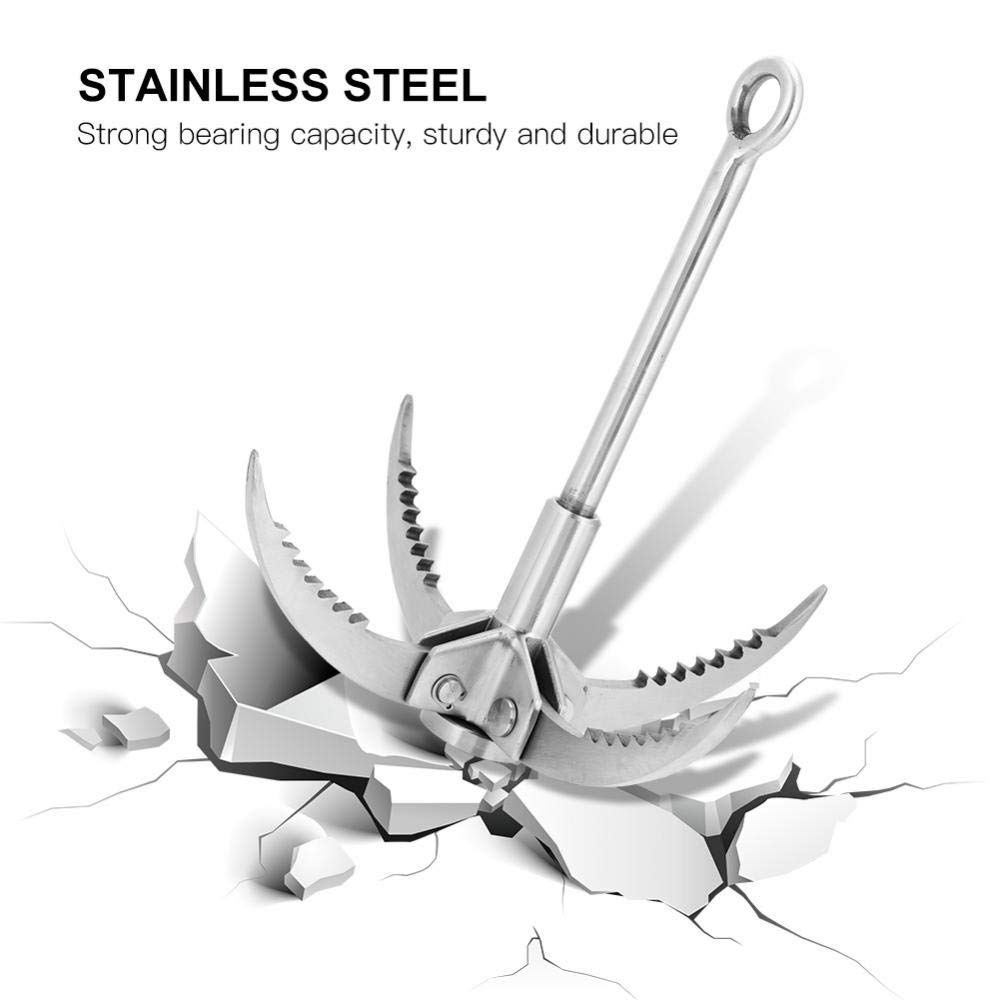 Edelstahl Kletterhaken mit Klappklauen ¨C Robuster Grappling Hook Karabiner f¨¹r Klettern, Abenteuer, Rettungseins?TZE und Outdoor Aktivit?Ten