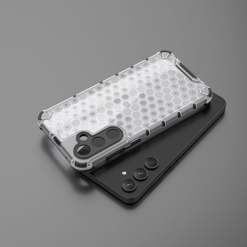 Image of Plastic Bumper Back Case Cover for Samsung Galaxy A55 5G (Transparent)