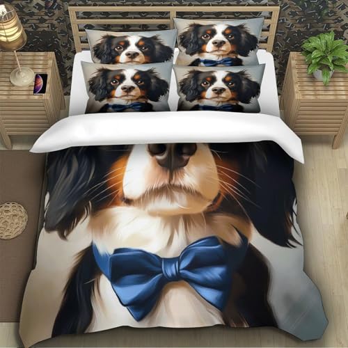 Housse de couette 3D Cavalier King Charles microfibre 220x240cm