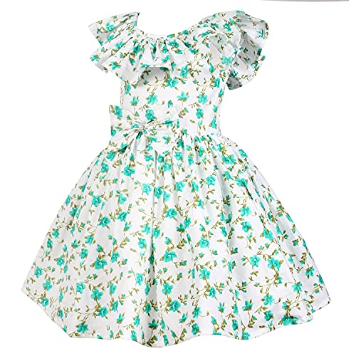 Image of Alina Enterprises Cotton Floral Digital Printed Girl's Frock for Summer