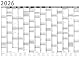 Din A1 Wandkalender für 2026, 14 Monate, Jahreskalender Monatsübersicht, (84,1 cm x 59,4 cm),Planer Termine, bspw. für Büro, Zuhause, Jahresplaner, Monatsplaner, Familienkalender, Kalender gefaltet