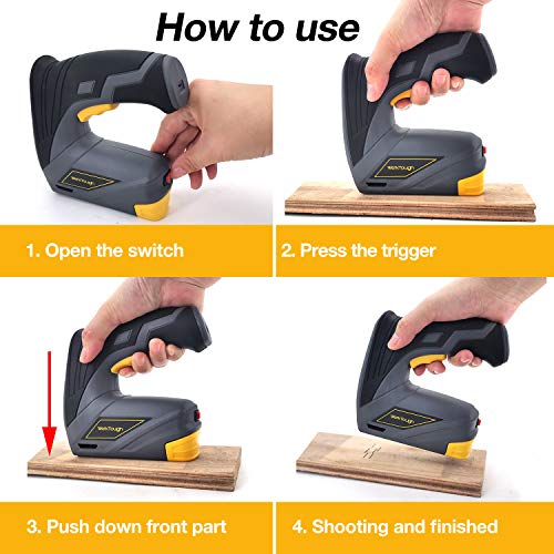 Uniteco Cordless Staple Gun DIY Electric Stapler Tacker Rechargeable USB Charger - Thumbnail 5