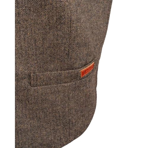 Image of OUTBACK TRADING Men's Jessie Vest | Lightweight Button Down Wool Western Outdoor Vest with Adjustable Back Slide Belt