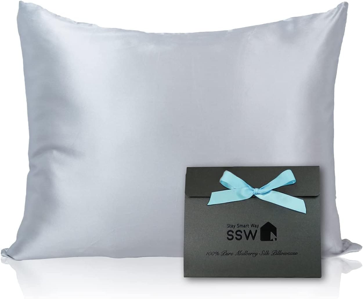 Silk Pillowcase – Premium 6A Mulberry Silk Pillowcase – Pure and Natural 22 Momme Silk Pillow Cover – Breathable Pillow Case for Hair and Skin – Hidden Zipper – Queen – Pink