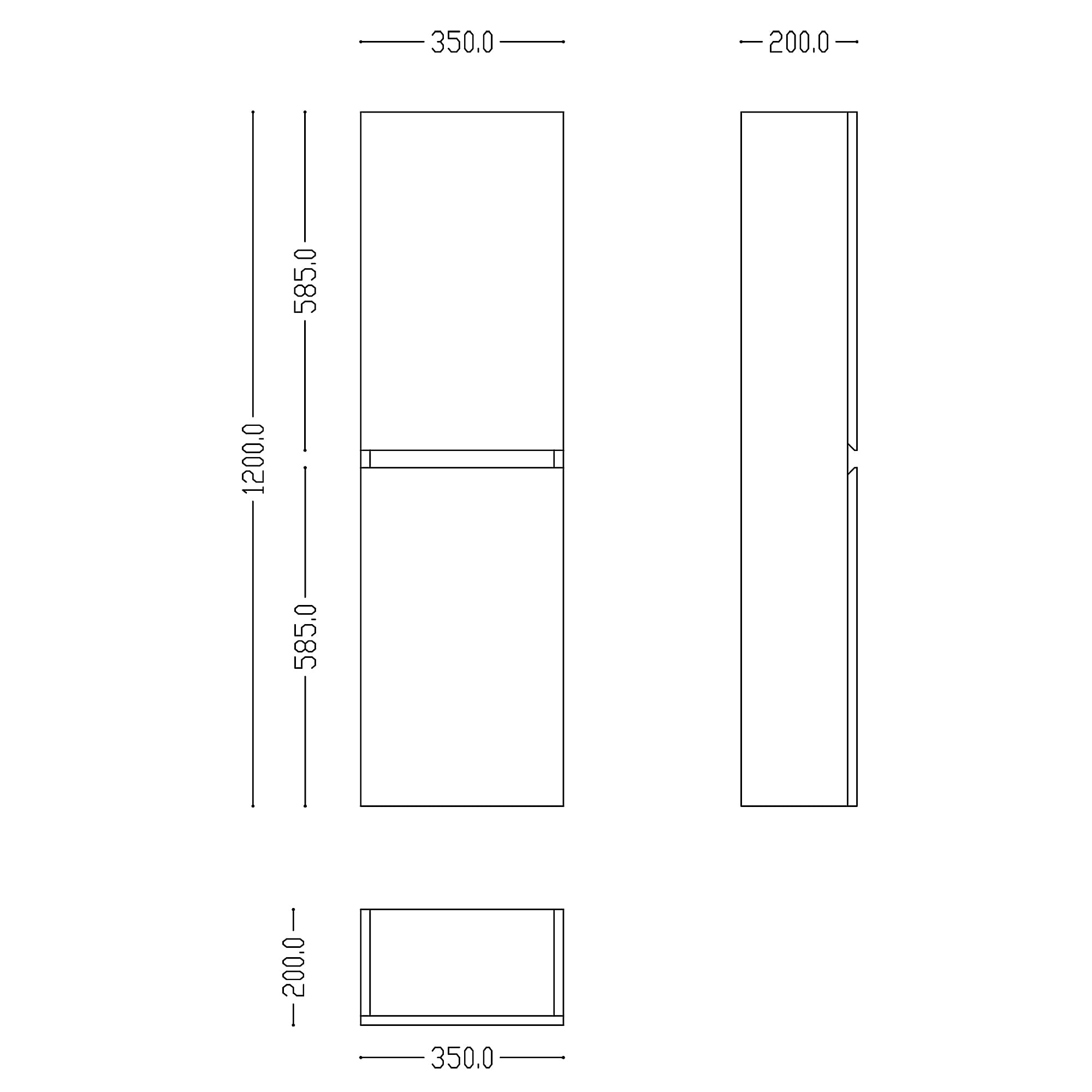 doporro Armadio Colonna Bagno 35x20x120cm, Mobile Bagno Alto Multiuso con 2 Ante e 4 Vani, Rovere chiaro, Verona