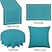 Grelucgo Handmade Hemstitch Teal Table Runner Dresser Scarf, Rectangular 14 by 60 Inch