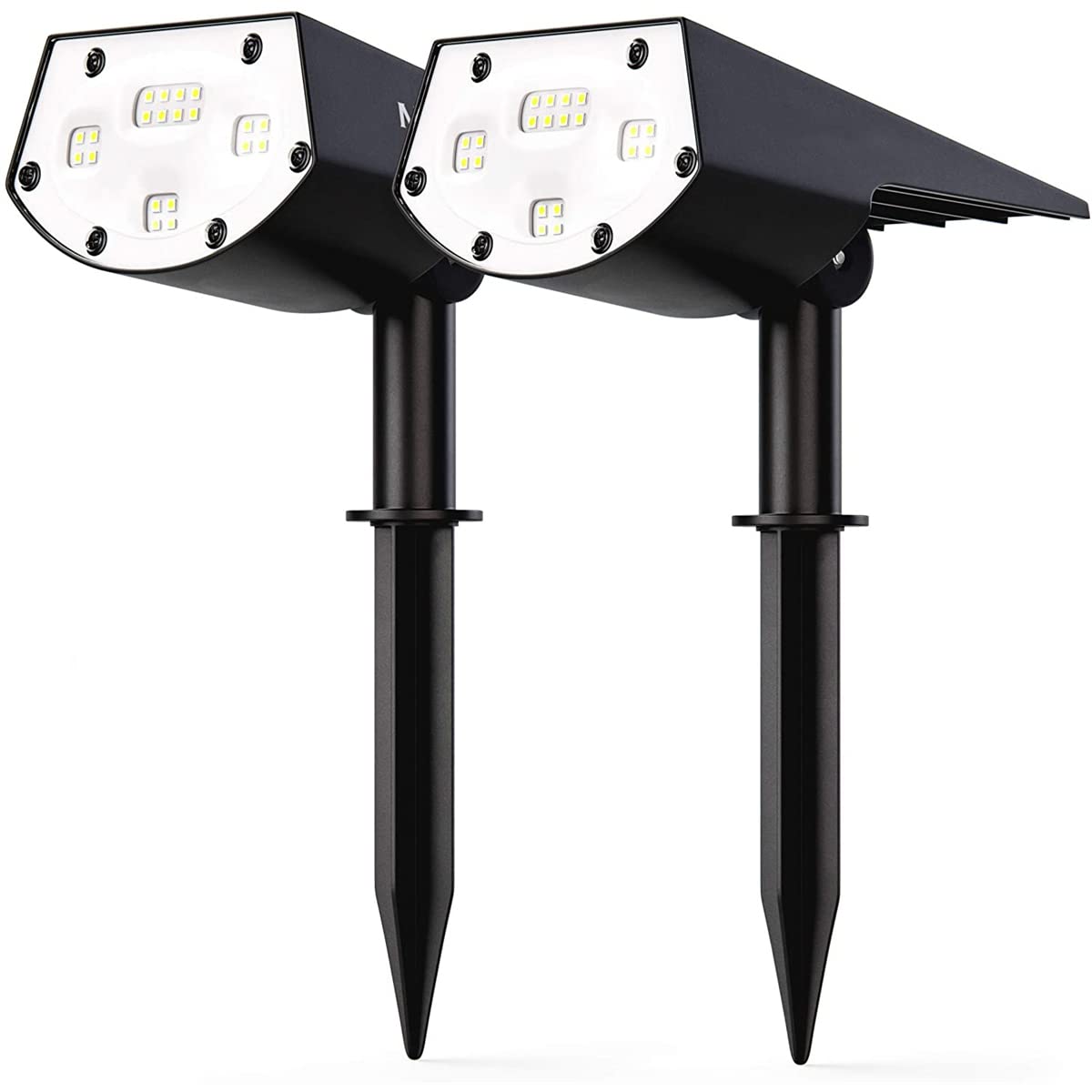 Projecteurs de Paysage solaires à LED étanches sans Fil alimentés à l'énergie Solaire Appliques extérieures 2 en 1 projecteurs d'aménagement paysager solaires pour allée de Jardin de Cour