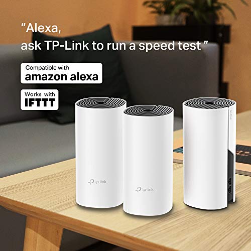 Deco M4 Whole Home Mesh Wi-Fi System, Up to 4000 sq ft Coverage, Qualcomm CPU, Dual-Band AC1200 with Gigabit Ports, Compatible with Amazon Echo/Alexa, Parent Control, Pack of 3 - Powerline - Immagine 4