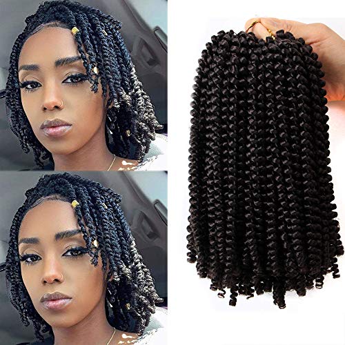3 Pack Spring Twist Ombre Colors Crochet Braids Synthetic Braiding Hair Extensions Low Temperature Fiber 110g