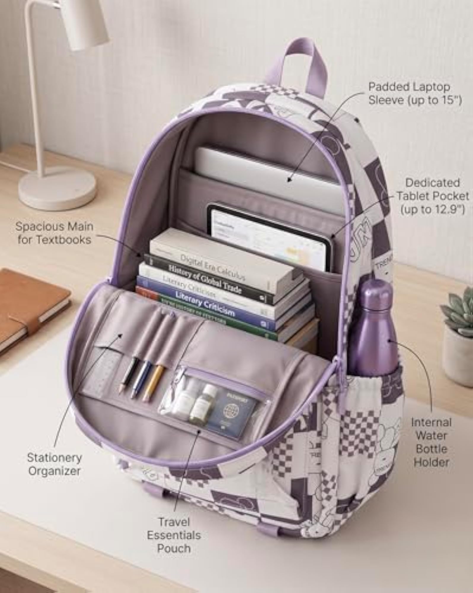 Cute Pink School Backpack for Girls