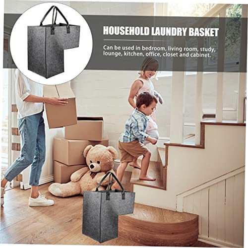 Panier à linge feutre iplusmile idéal pour libérer l'espace du salon - 3