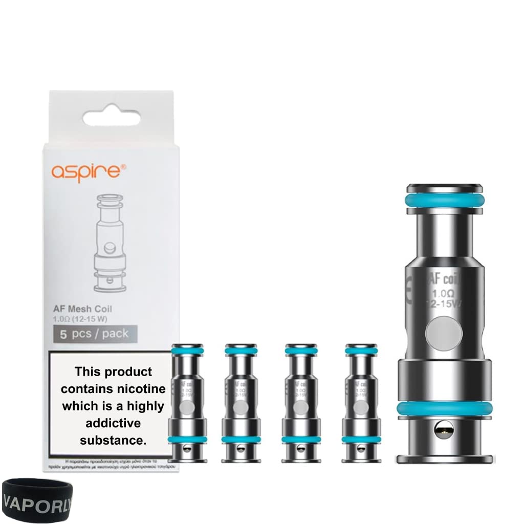 Aspire AF Mesh Coils No Nicotine Compatible with Aspire Flexus Q Blok Stik Riil X Pods (1.0 Ohm (12-15W))