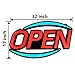 MaxLit 32'' X 17'' New Jumbo ULTRA BRIGHT LED Open Sign — Remote Controlled — Dynamic Light Modes — Enhance Your Business Presence [Red/Blue]
