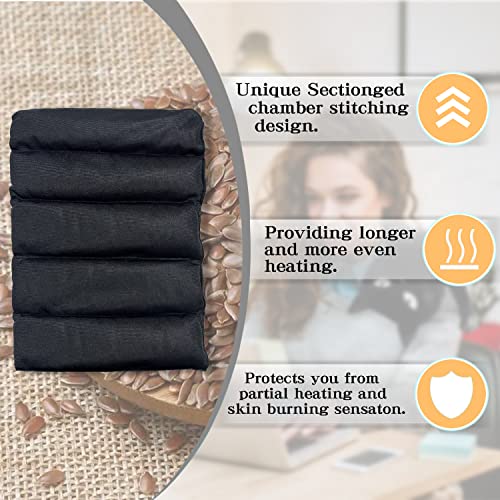 Image of Microwave Heating Pad for Pain Relief, 17 inch x 9 inch Microwavable Heating Pads for Cramps, Back Pain, Neck Shoulder, Muscles, Knee, Joints, Natural Heat Pack Moist Heat, Black Cat