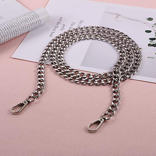 Corrente de bolsa de metal de 120 cm para alça de bolsa de ombro feminina DIY alças de substituição,