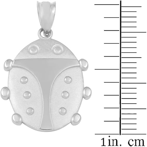 Miniatura 2 de Colgante de plata de ley 925 con dije de mariquita de la suerte