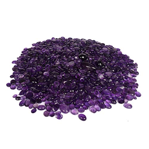 Gemhub Aaa++ Violet Amethyst Loose Gemstones Approx 80 To 100 Ct. Lot Of 12 Pcs Natural Amethyst, Oval Cabochon Loose Stones For Jewelry #TOP5