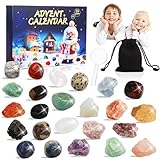 WUSUPU Calendrier de l'Avent 2025 Pierre Précieuse pour Enfants, 24 Jours Noël Calendrie...