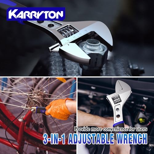 Image of Adjustable Wrench Set (6 inch 8 inch 10 inch 12 inch), 3-in-1 Function
