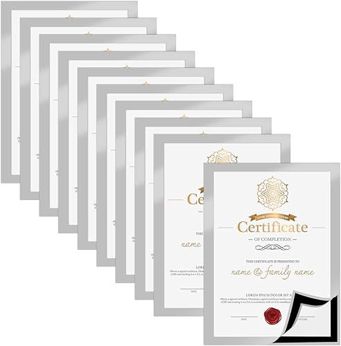 Miniatura 2 de 10 portarretratos de 8.5 x 11 pulgadas, marco autoadhesivo de 8.5 x 11 pulgadas con marco magnético fuerte y PVC transparente para póster de fotos,