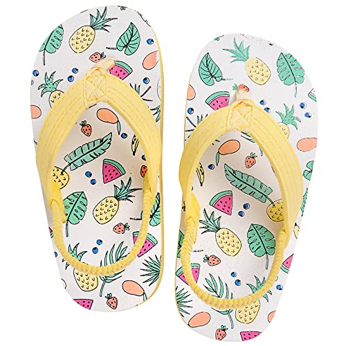 Techcity Toddler Boys Girls Flip Flops Kids Unicorn Dinosaur Sandals Beach Pool Water Shoes With Back Strap thumb #1