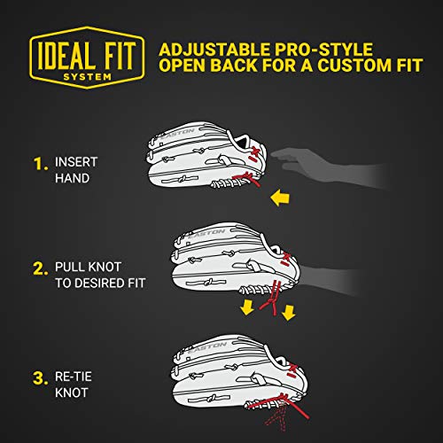 Easton Future Elite Youth Baseball Glove 11", Rht, Brown/Yellow/White, I Web, Fe1100 #TOP6