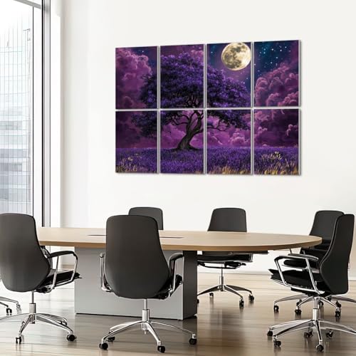 8 Pack Paneles Acústicos Artísticos Absorbentes de Sonido con Diseño Boho Moderno de 48"x32" miniatura 7