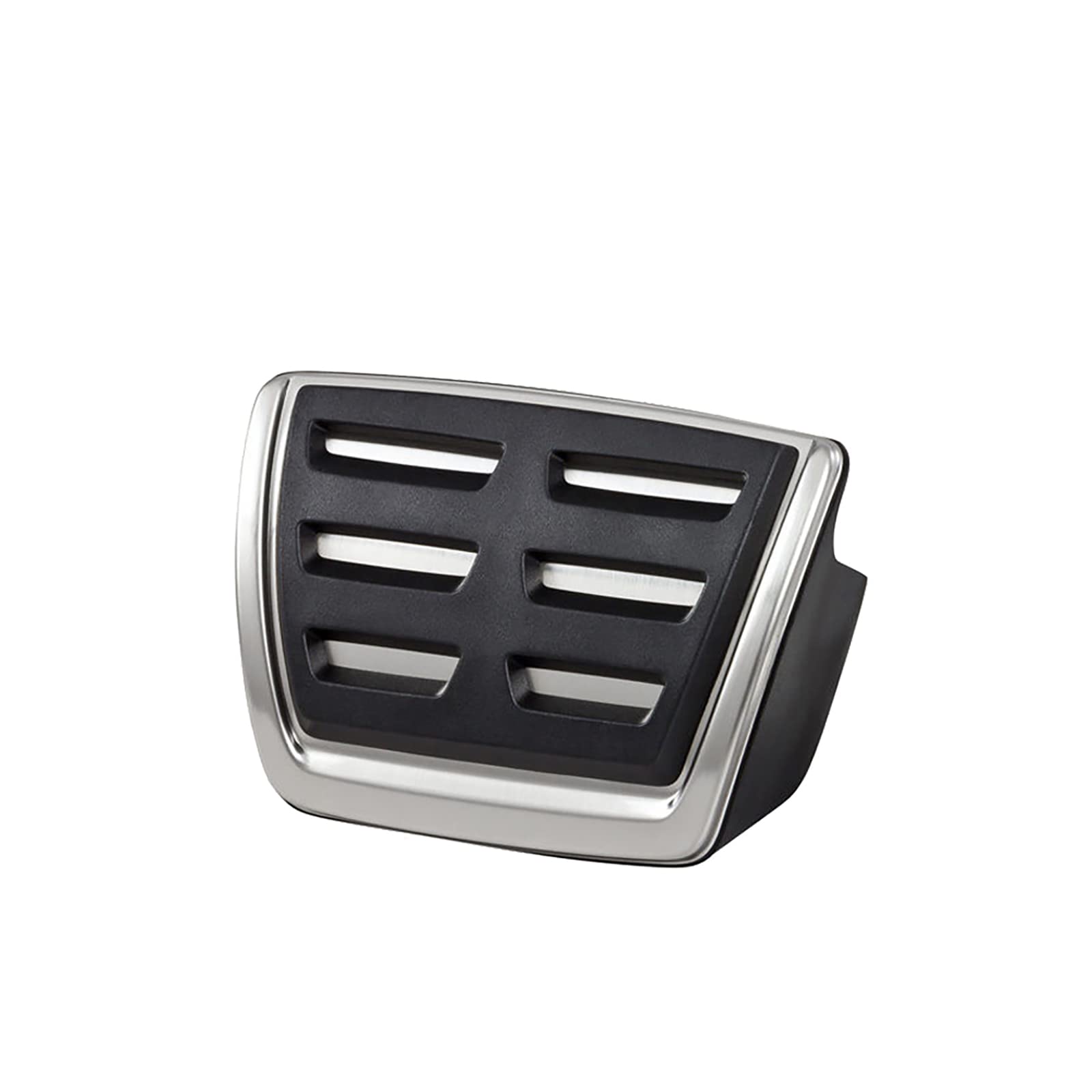 Set di 2 copripedali e 1 poggiapiedi per auto, in acciaio inox, per pedali di acceleratore/freno, per Audi A3/Volkswagen Golf 7/Seat León 5F/Skoda Octavia 5E (AT)