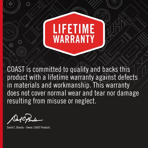 Coast® Hp8R 1000 Lumen Rechargeable Pure Beam® Focusing Led Flashlight With Slide Focus® And Flex Charge™ Dual Power, Black #TOP7