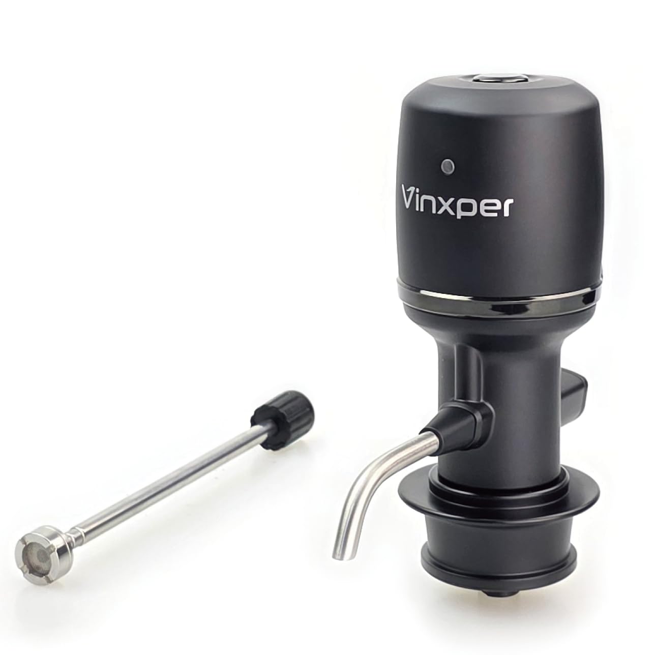 - Wine Aerator Adjustable 0-4 Hours, Rechargeable Wine Air Aerator, Electric Wine Decanter, Wine Pourer for Wine, Gift for Men, Boyfriend, Dad (Matte Black)