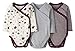 Moon and Back by Hanna Andersson 3 Pack Long Sleeve Side Snap Bodysuit Juego de Camisetas, Darker Pink, 3-6 Meses, Pack de 3