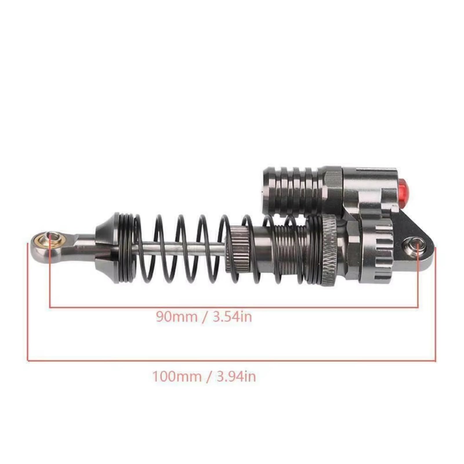 D'Amortisseur Rc Compatible avec SCX10 pour TRX4 D90 90046 pour Axial 1/10 1/8 Pièces De Mise À Niveau pour Chenilles Radiocommandées Accessoires 4 Amortisseurs De 100 Mm