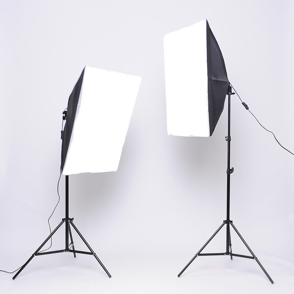 Kit Illuminazione Per Studio Fotografico – 4 Sfondi 1,6x3 M, 2 Softbox, Luci LED 5500K, Ombrelli E Supporti