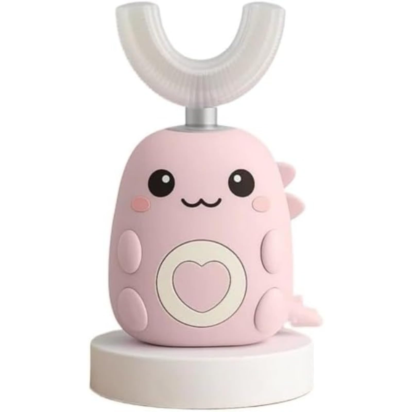 Loulou Smile DinoBrosse – Brosse À Dents 360° Pour Enfants, Électrique Brossage des Dents en S'amusant, Convient Aux Gencives Sensibles (2-6 ans,Rose)